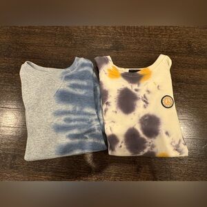 Lot of two youth tie dye sweatshirts. Size S and 7y